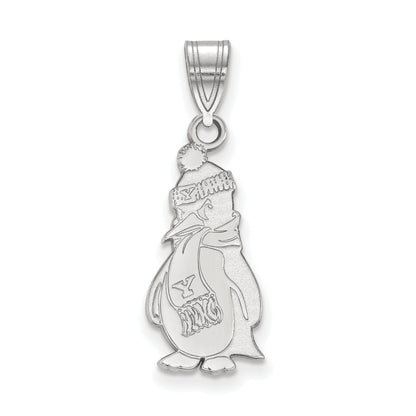 10K White Gold Logoart Youngstown State University Penguin Large Pendant