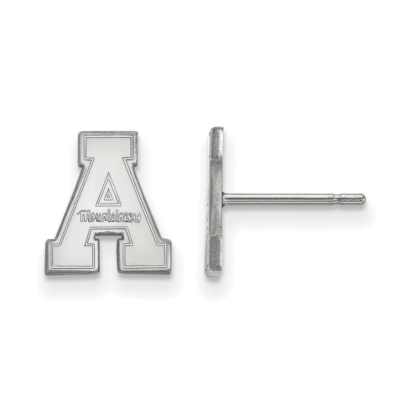 10K White Gold Logoart Appalachian State University Extra Small Post Earrings