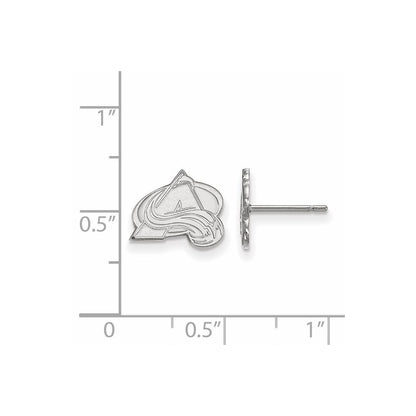 10K White Gold Nhl Logoart Colorado Avalanche Letter A Extra Small Post Earrings