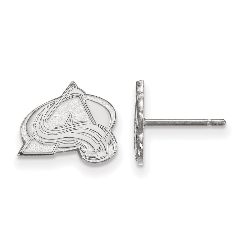 10K White Gold Nhl Logoart Colorado Avalanche Letter A Extra Small Post Earrings