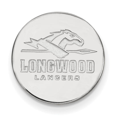 Sterling Silver Rhod-Pltd Logoart Longwood University Lapel Pin