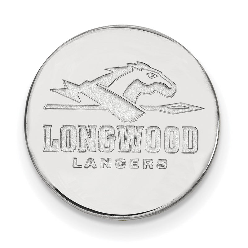 Sterling Silver Rhod-Pltd Logoart Longwood University Lapel Pin