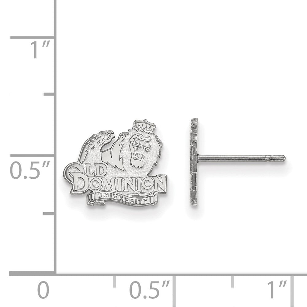 14K White Gold Logoart Old Dominion University Extra Small Post Earrings