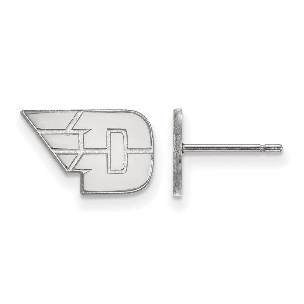 10K White Gold Logoart University Of Dayton Extra Small Post Earrings