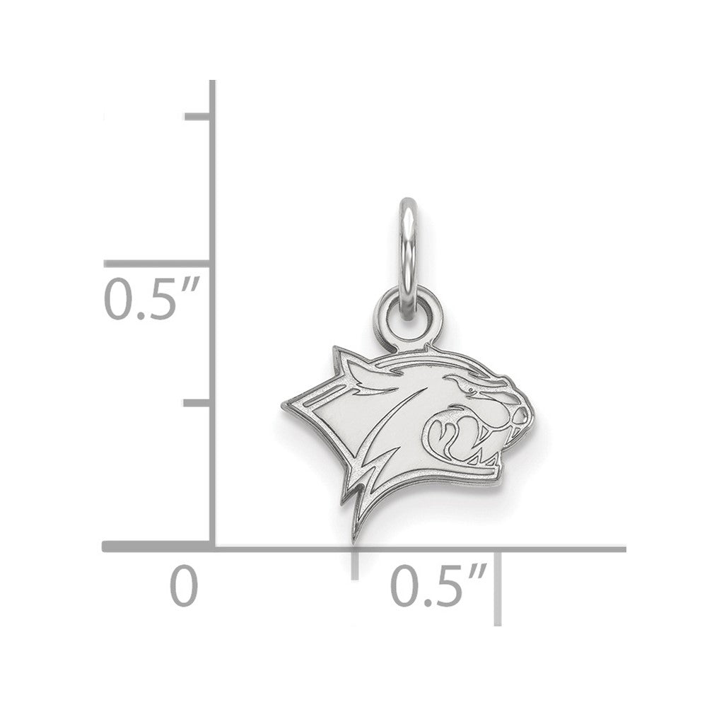 Sterling Silver Rhodium Plated Logoart University Of New Hampshire Wildcat Extra Small Pendant