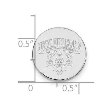 Sterling Silver Rhod-Pltd Logoart University of New Orleans Lapel Pin