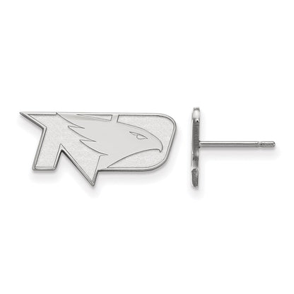 Sterling Silver Rhodium Plated Logoart University Of North Dakota Extra Small Post Earrings