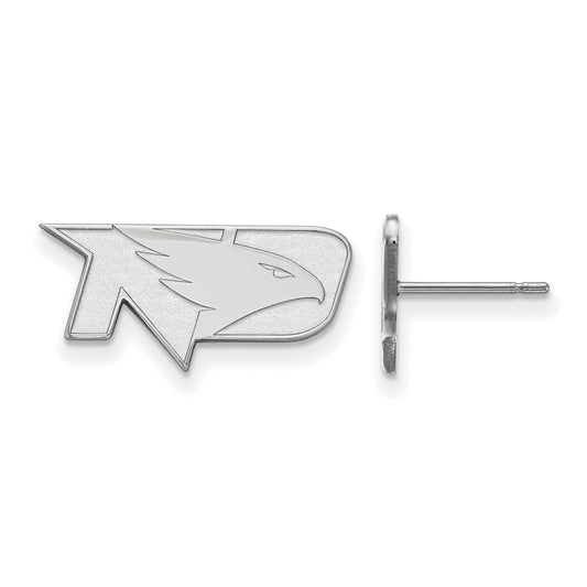 10K White Gold Logoart University Of North Dakota Extra Small Post Earrings