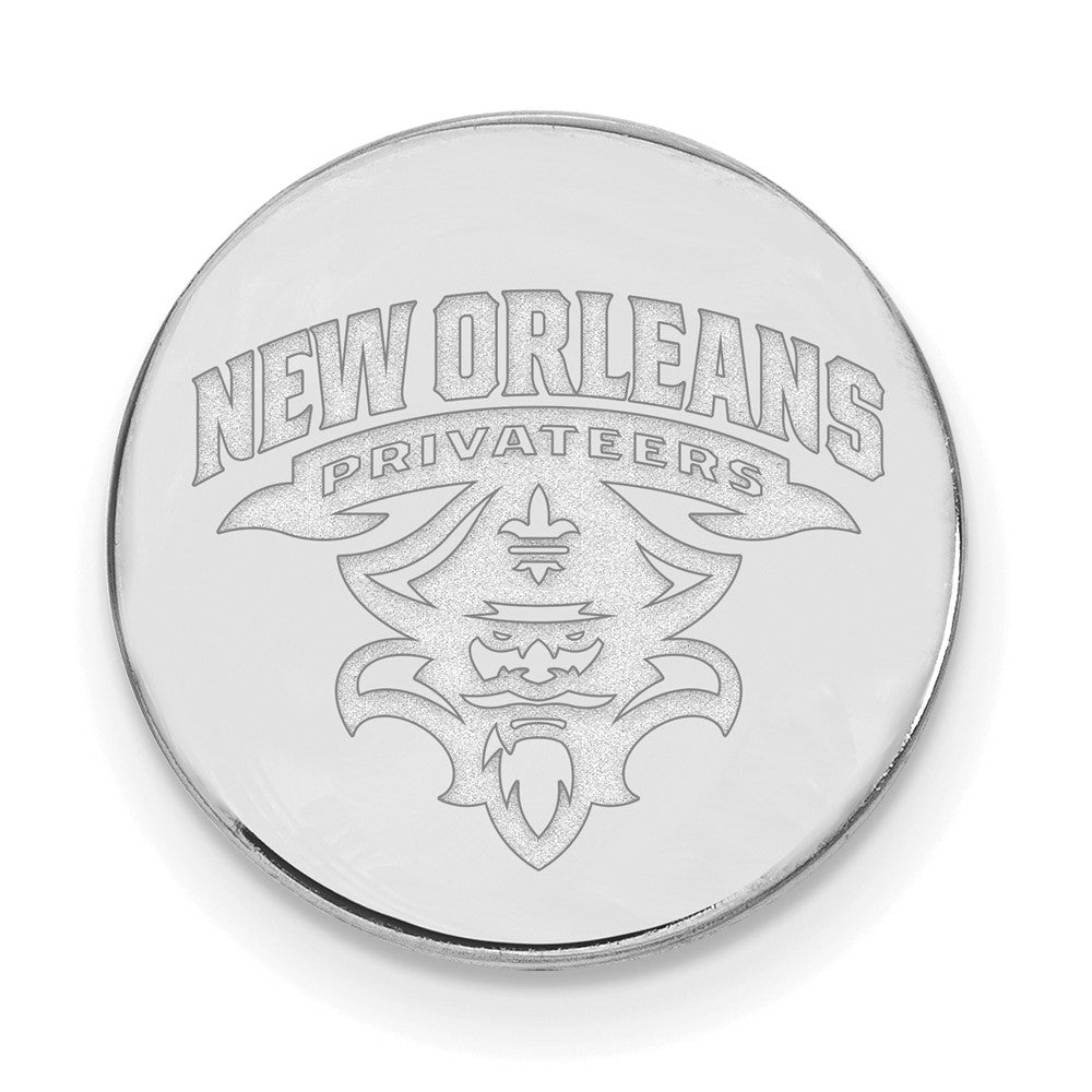 Sterling Silver Rhod-Pltd Logoart University of New Orleans Lapel Pin