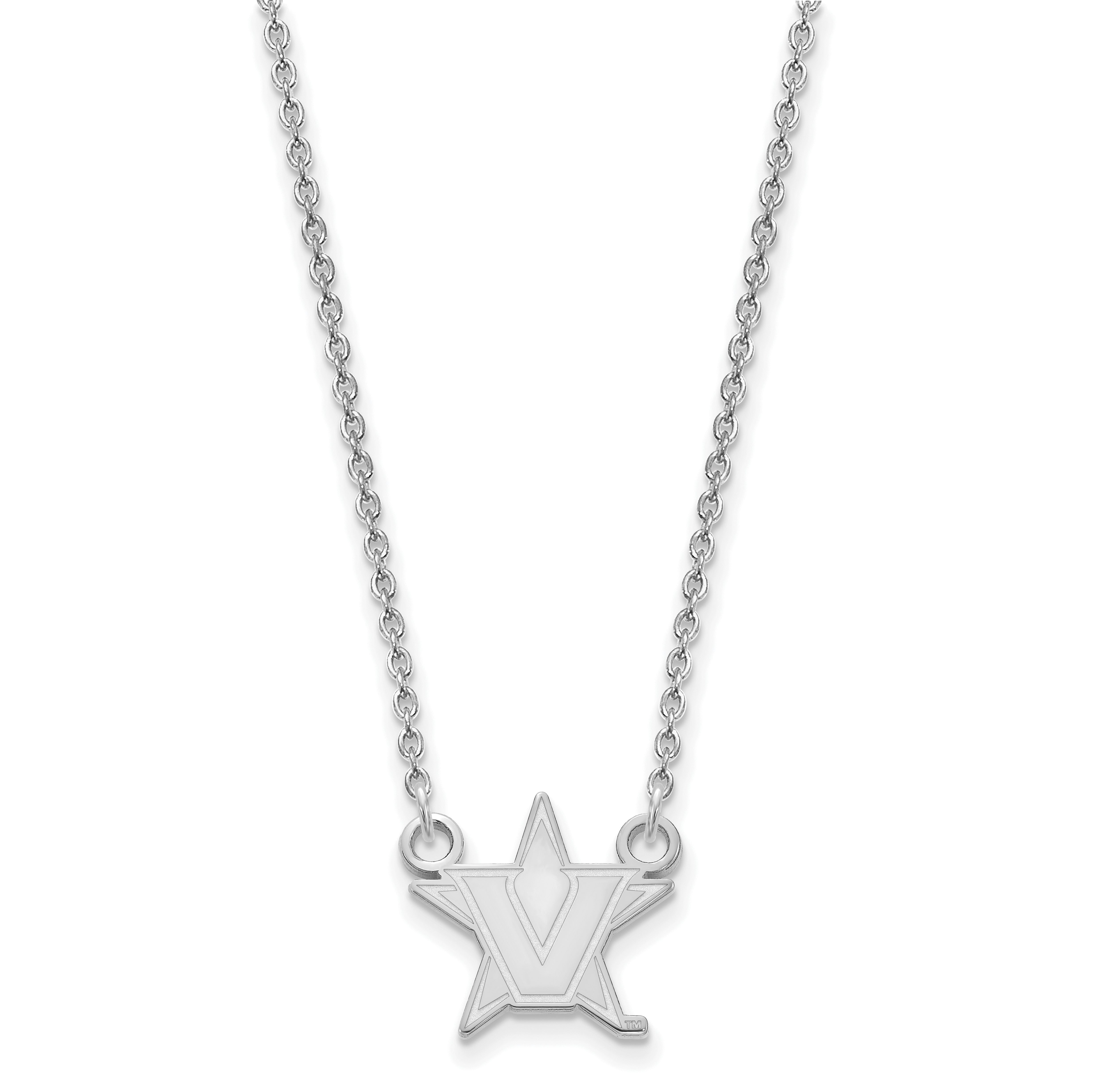 Sterling Silver S. Rh P Logoart Vanderbilt University Small Pendant Necklace