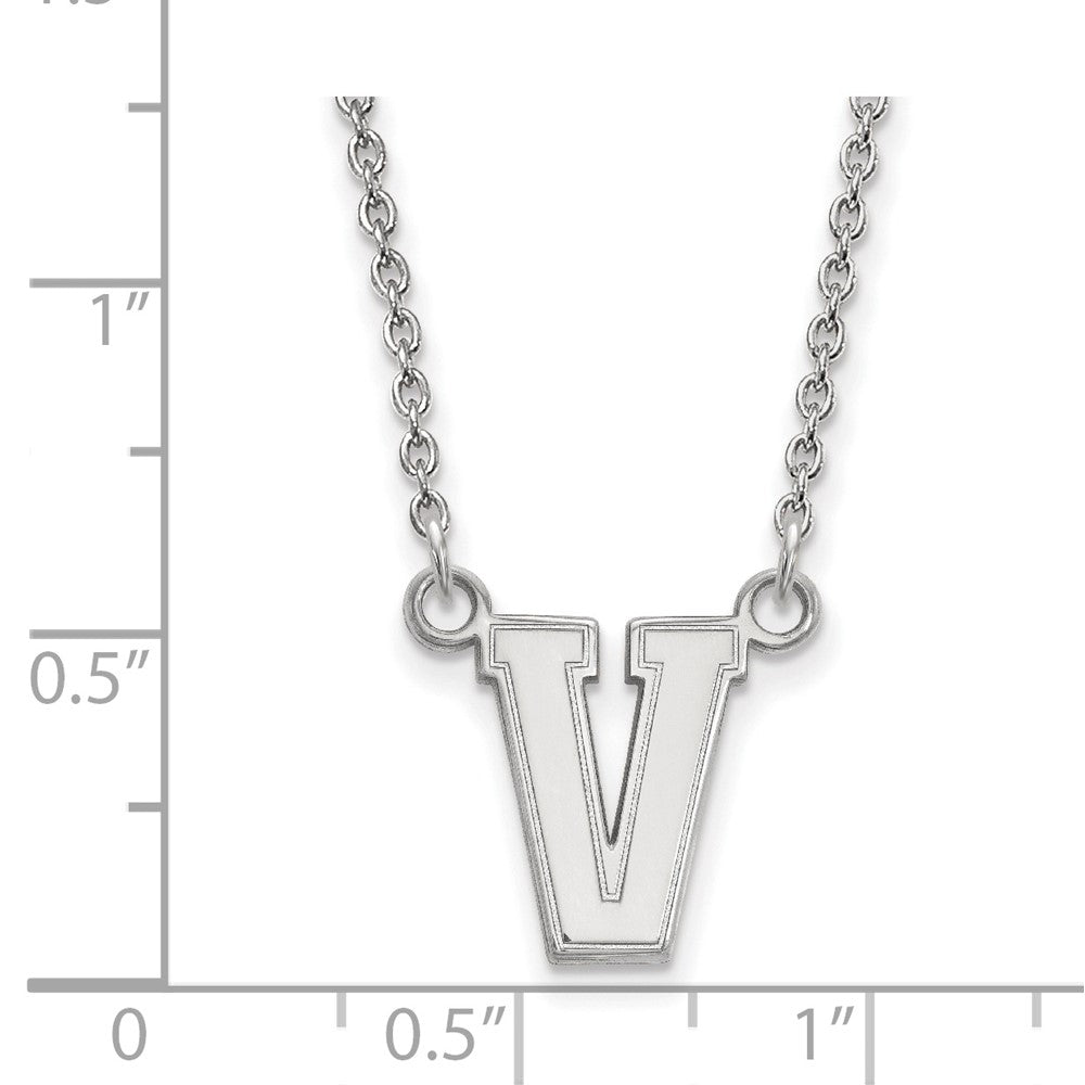 10K White Gold 10Kw Logoart Vanderbilt University Small Pendant Necklace