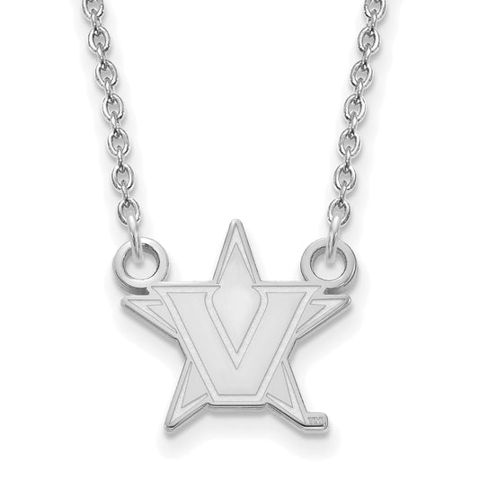 Sterling Silver S. Rh P Logoart Vanderbilt University Small Pendant Necklace