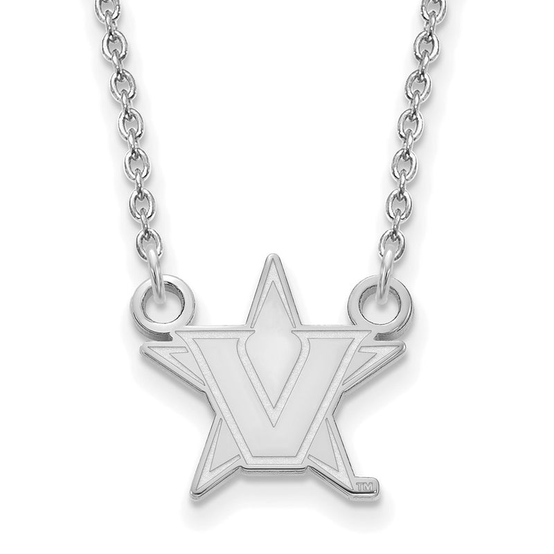Sterling Silver S. Rh P Logoart Vanderbilt University Small Pendant Necklace