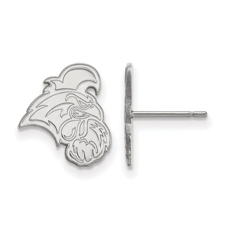 Sterling Silver Rhodium Plated Logoart Coastal Carolina University Chanticleer Small Post Earrings