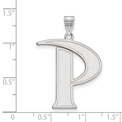 10K White Gold Logoart Pepperdine University Letter P Extra Large Pendant