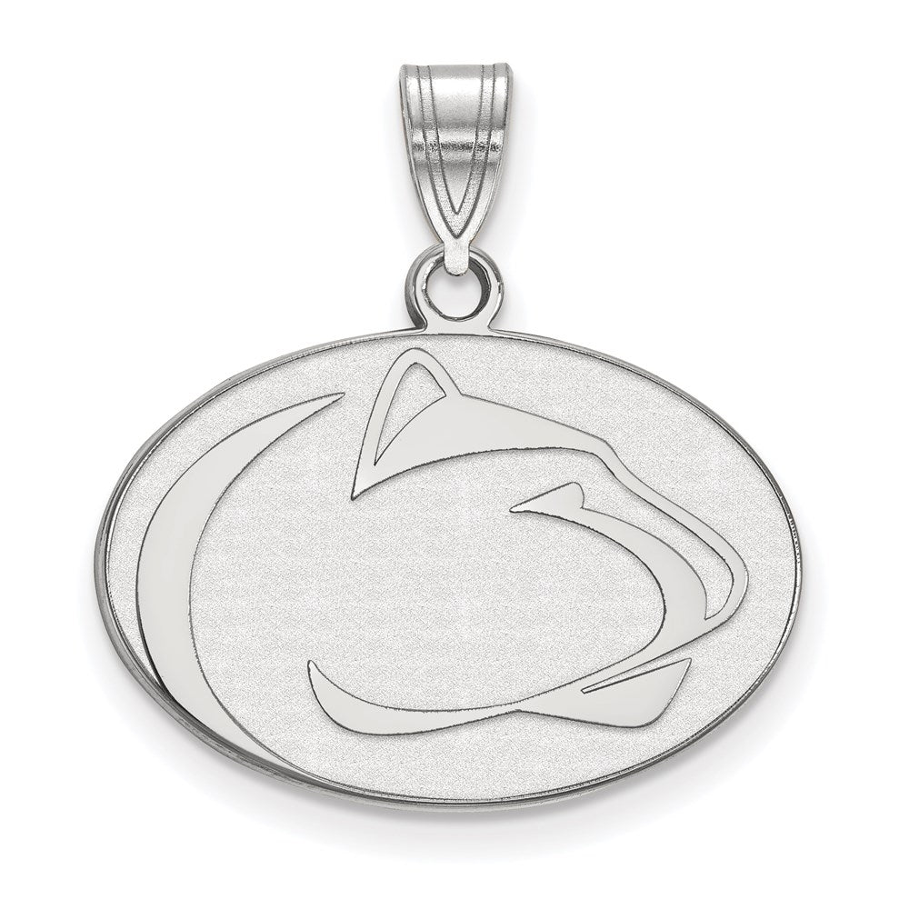 Sterling Silver Rhodium Plated Logoart Penn State University Lion Medium Pendant