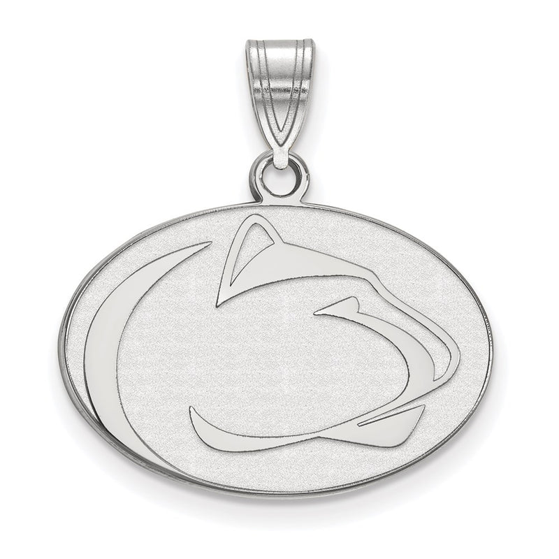 Sterling Silver Rhodium Plated Logoart Penn State University Lion Medium Pendant