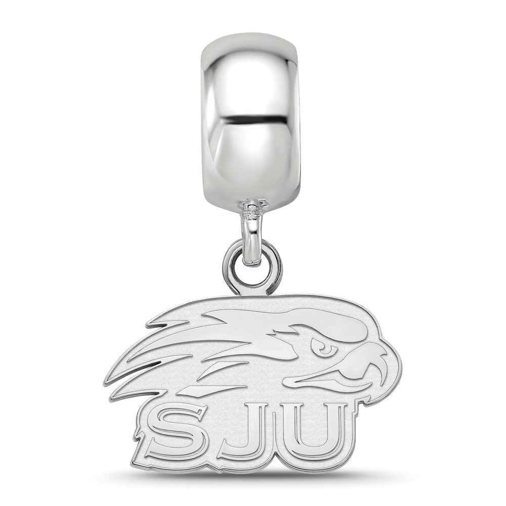 Sterling Silver Rhod-Pltd Logoart Saint Joseph's Univ. Xs Dangle Bead