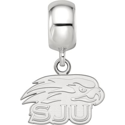 Sterling Silver Rhod-Pltd Logoart Saint Joseph's Univ. Xs Dangle Bead