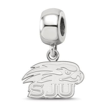 Sterling Silver Rhod-Pltd Logoart Saint Joseph's Univ. Xs Dangle Bead