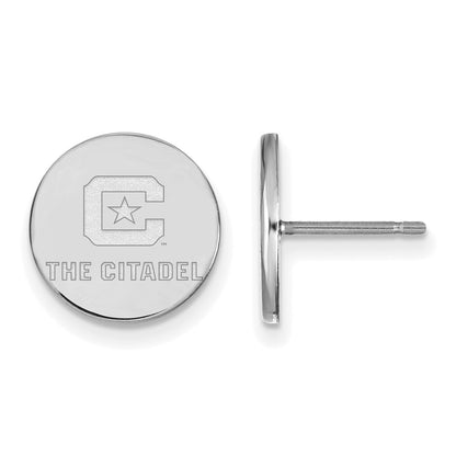 10K White Gold 10Kw Logoart The Citadel Small Post Earrings