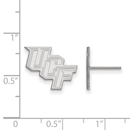10K White Gold Logoart University Of Central Florida U C F Small Post Earrings