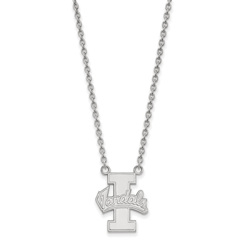 10K White Gold Logoart University Of Idaho Vandals Large Pendant 18 Inch Necklace