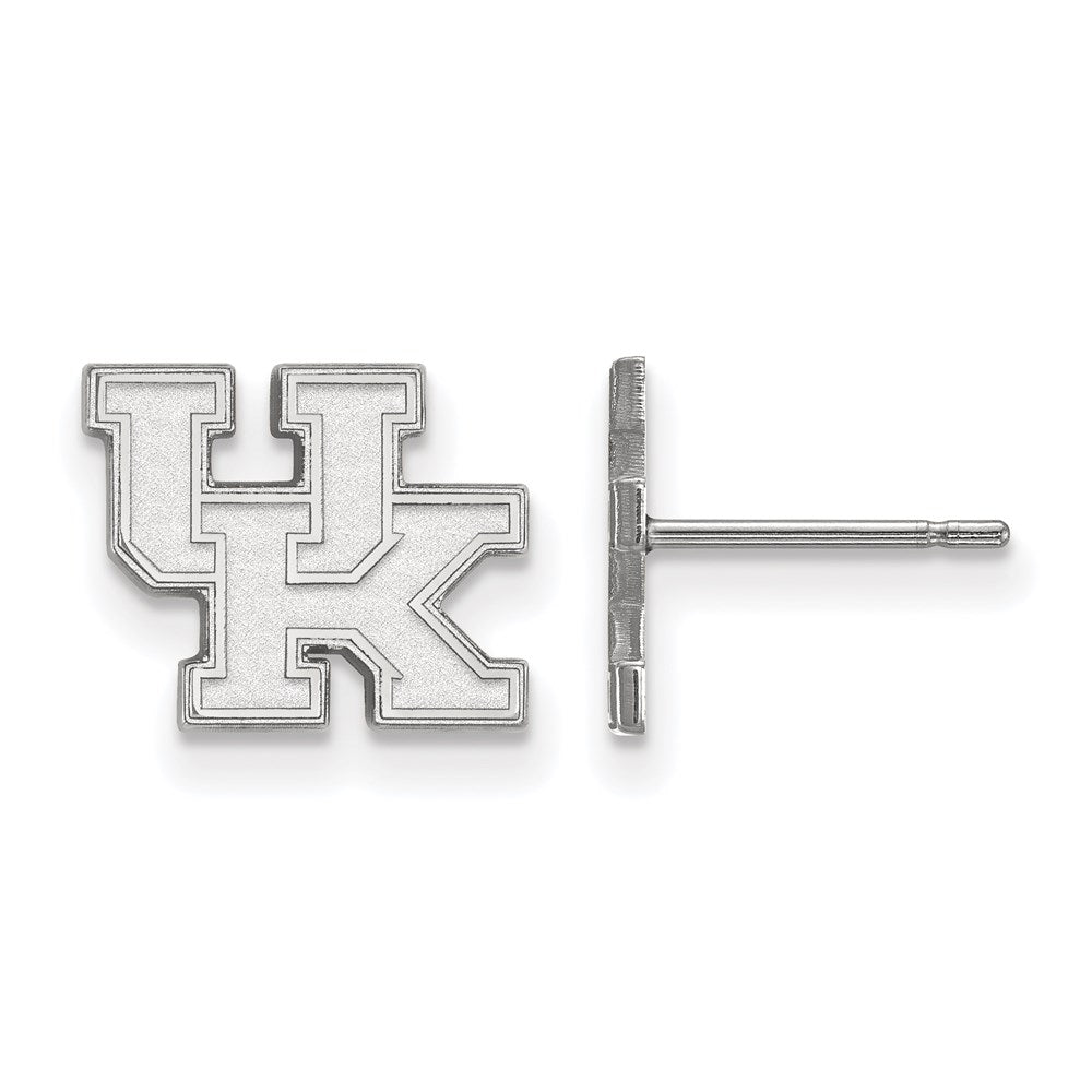 14K White Gold Logoart University Of Kentucky U K Extra Small Post Earrings