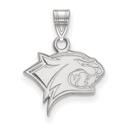 Sterling Silver Rhodium Plated Logoart University Of New Hampshire Wildcat Small Pendant