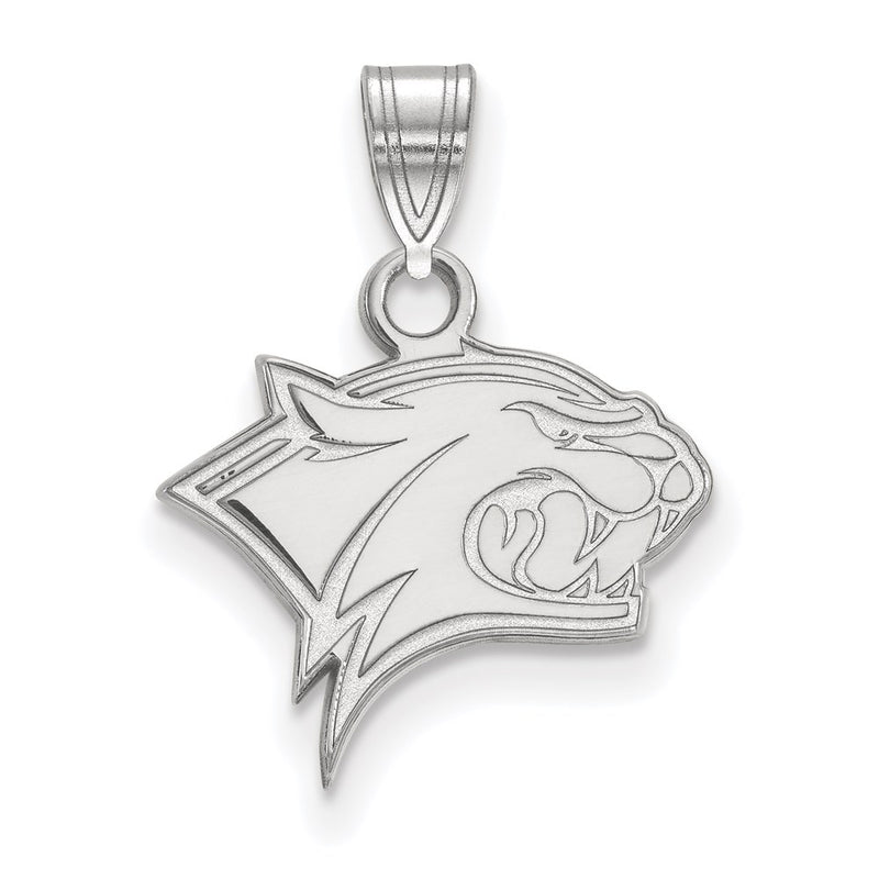 Sterling Silver Rhodium Plated Logoart University Of New Hampshire Wildcat Small Pendant