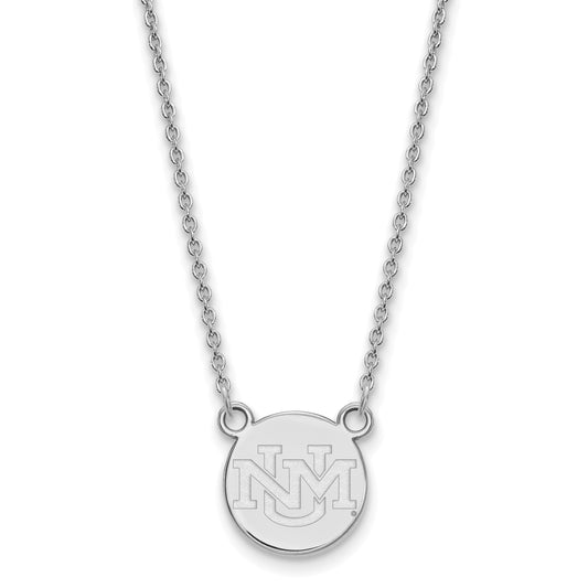 10K White Gold Logoart University Of New Mexico Small Pendant 18 Inch Necklace