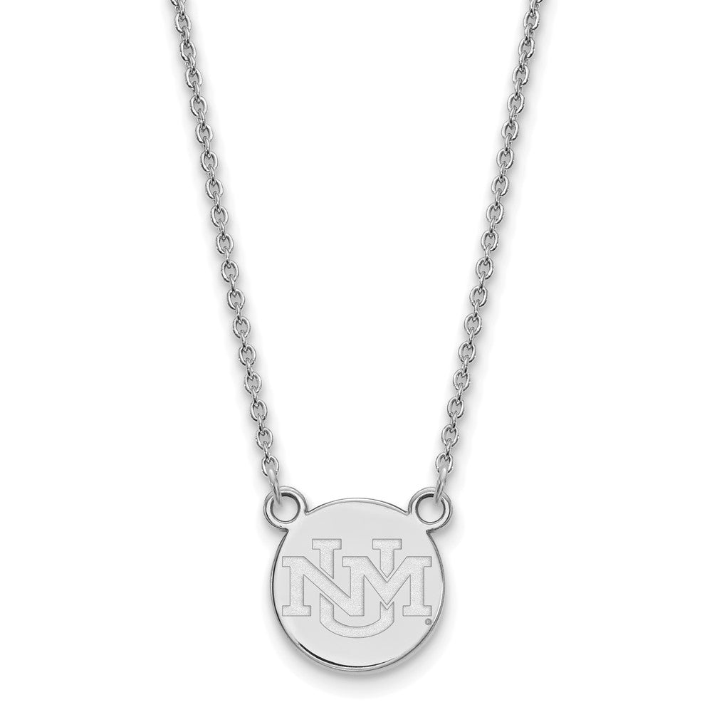 10K White Gold Logoart University Of New Mexico Small Pendant 18 Inch Necklace