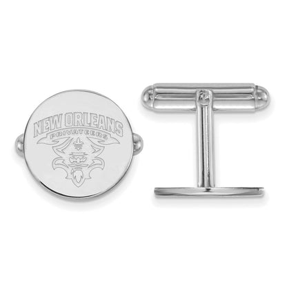 Sterling Silver Rhod-Pltd Logoart University of New Orleans Cuff Links
