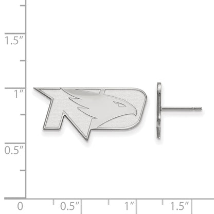 10K White Gold Logoart University Of North Dakota Small Post Earrings