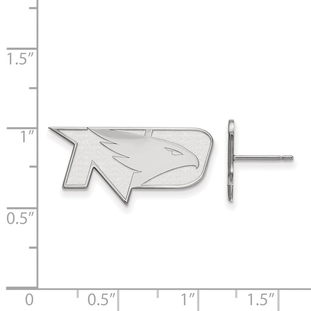 10K White Gold Logoart University Of North Dakota Small Post Earrings