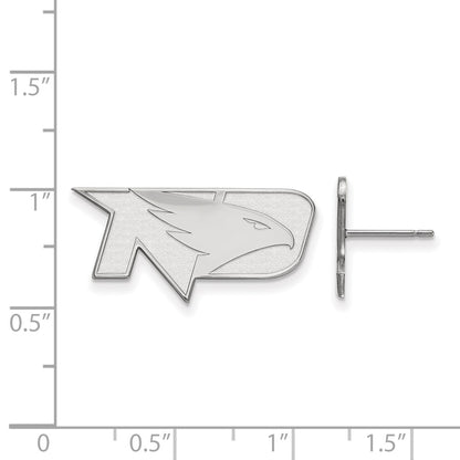 10K White Gold Logoart University Of North Dakota Small Post Earrings