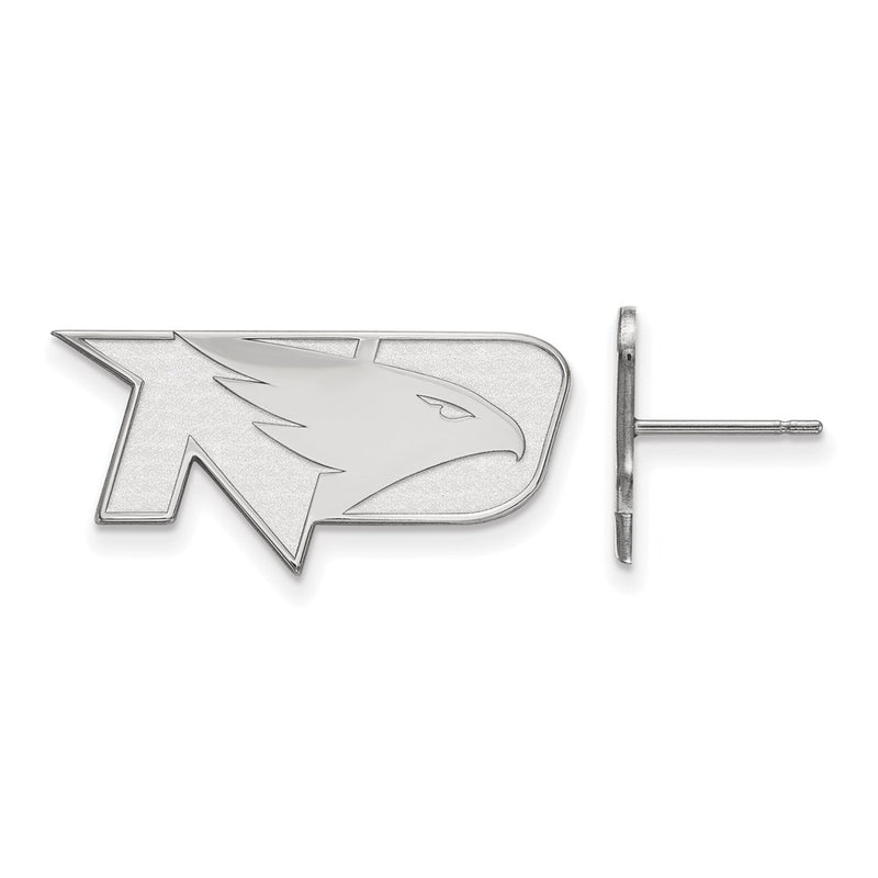 Sterling Silver Rhodium Plated Logoart University Of North Dakota Small Post Earrings