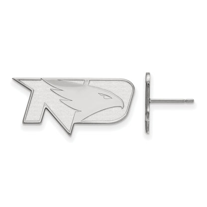 10K White Gold Logoart University Of North Dakota Small Post Earrings