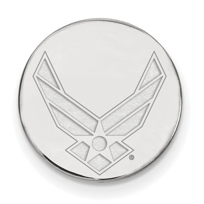 Sterling Silver Rhod-Pltd Logoart U.s. Air Force Lapel Pin