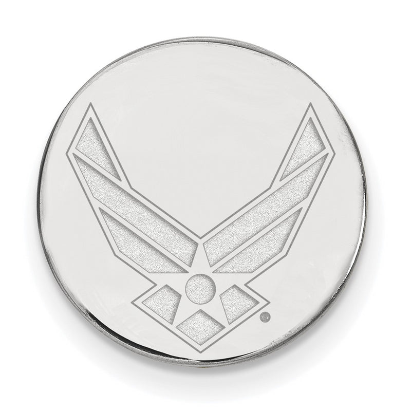 Sterling Silver Rhod-Pltd Logoart U.s. Air Force Lapel Pin