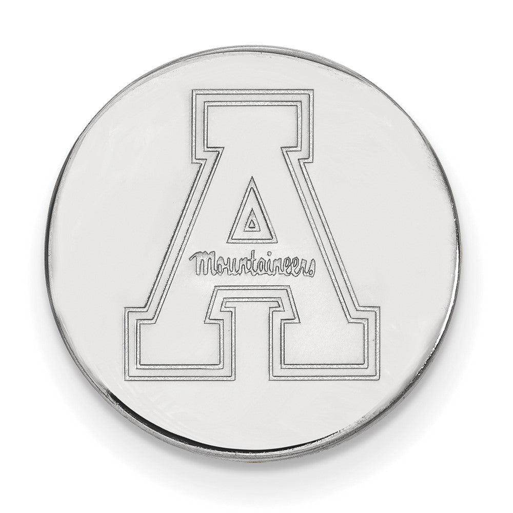 Sterling Silver Rhod-Pltd Logoart Appalachian State University Lapel Pin