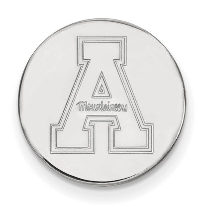 Sterling Silver Rhod-Pltd Logoart Appalachian State University Lapel Pin