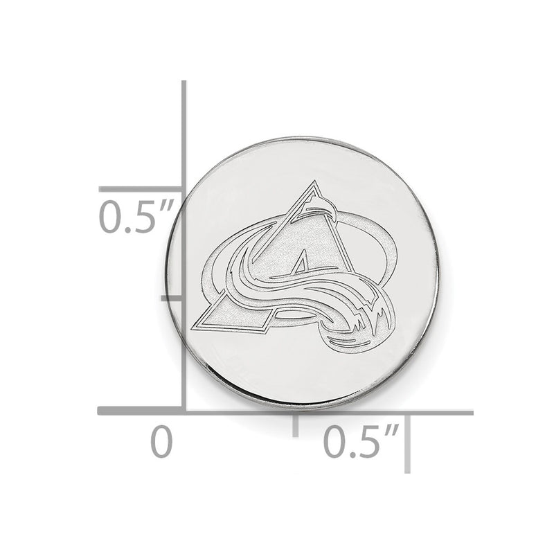 14K White Gold NHL LogoArt Colorado Avalanche Lapel Pin