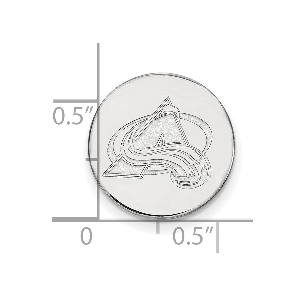 Sterling Silver Rhodium Plated Nhl Logoart Colorado Avalanche Lapel Pin