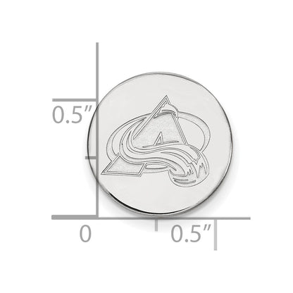 Sterling Silver Rhodium Plated Nhl Logoart Colorado Avalanche Lapel Pin
