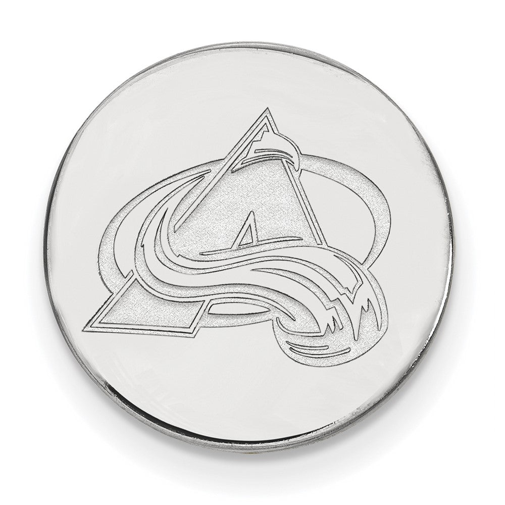 Sterling Silver Rhodium Plated Nhl Logoart Colorado Avalanche Lapel Pin