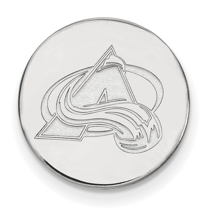Sterling Silver Rhodium Plated Nhl Logoart Colorado Avalanche Lapel Pin