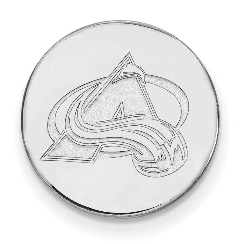 Sterling Silver Rhodium Plated Nhl Logoart Colorado Avalanche Lapel Pin
