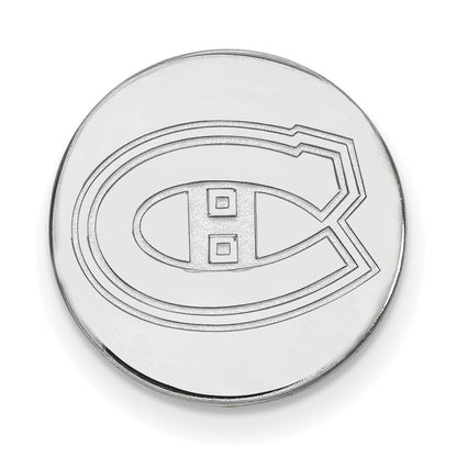 Sterling Silver Rhodium-Plated Nhl Logoart Montreal Canadiens Lapel Pin