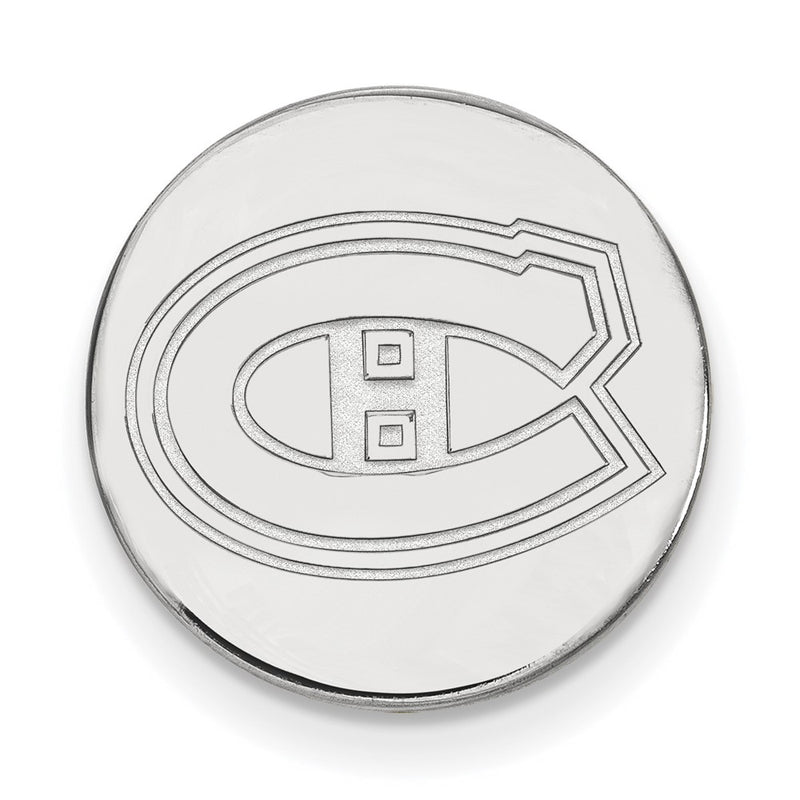 Sterling Silver Rhodium-Plated Nhl Logoart Montreal Canadiens Lapel Pin